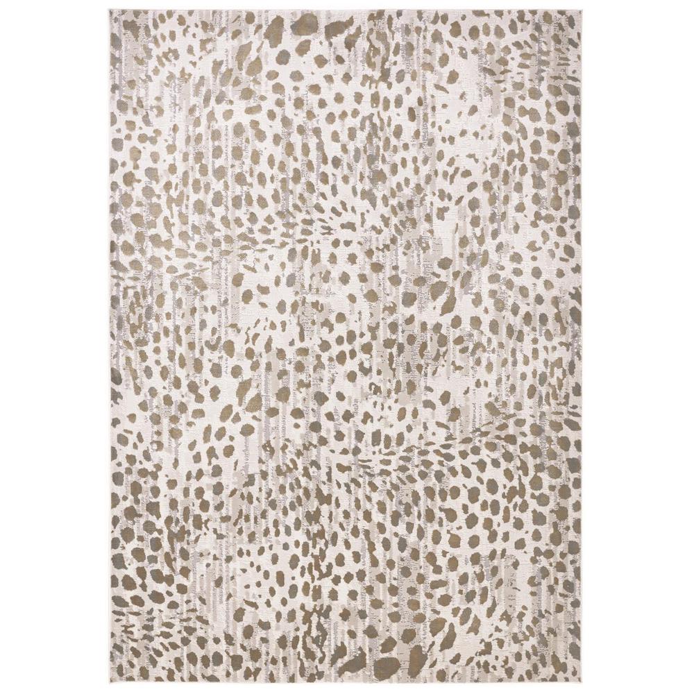 Waldor Metallic Animal Print Rug, Brown/Ivory, 6ft-7in x 9ft-6in Area Rug, 7353837FBGE000F05. Picture 2