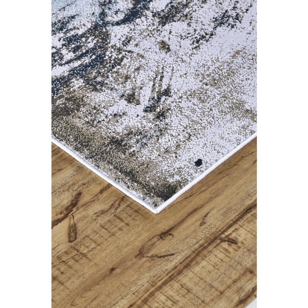 Gaspar Contemorary Abstract Splatter, Ice Blue/Silver Gray, 8ft x 11ft Area Rug, 7873833FWHTGRYG99. Picture 2