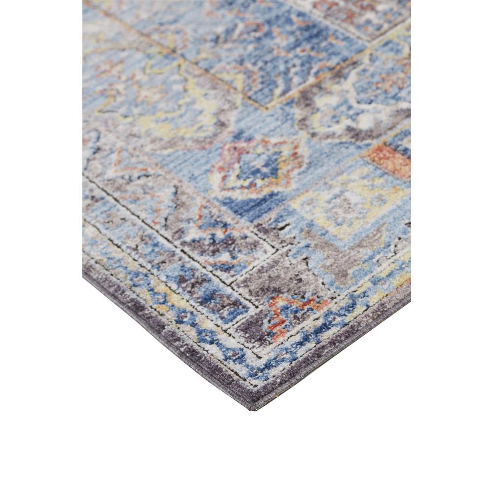 Armant Bohemian Space-dyed Rug, Ibiza Blue/Gray/Orange, 8ft x 10ft Area Rug, 8803904FMLT000F00. Picture 3