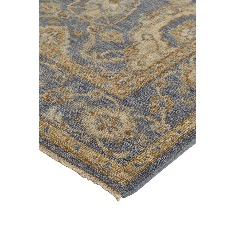 Carrington Traditional Oushak Area Rug, Geo Floral, Warm Blue/Gold, 7ft-9in x 9ft-9in, 9826502FLBLBGEF99. Picture 3