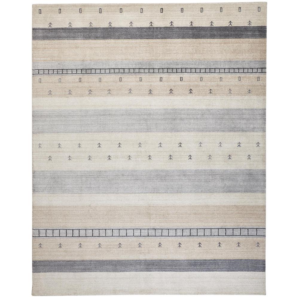 Legacy Contemporary Gabbeh Rug, Beige/Light Gray, 9ft - 6in x 13ft - 6in Area Rug, 9836578FBGEGRYH50. Picture 2