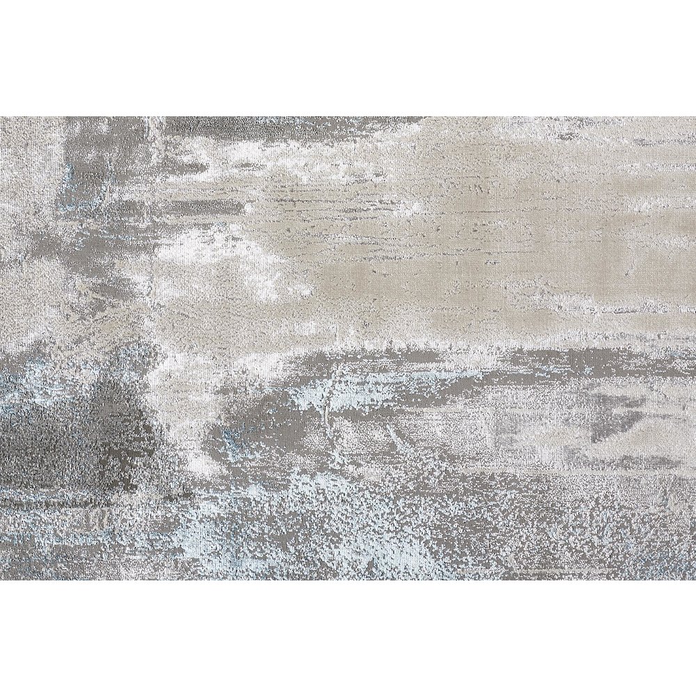 Azure Modern Abstract, Gray/Ivory/Blue, 9'-2" x 12' Area Rug. Picture 4