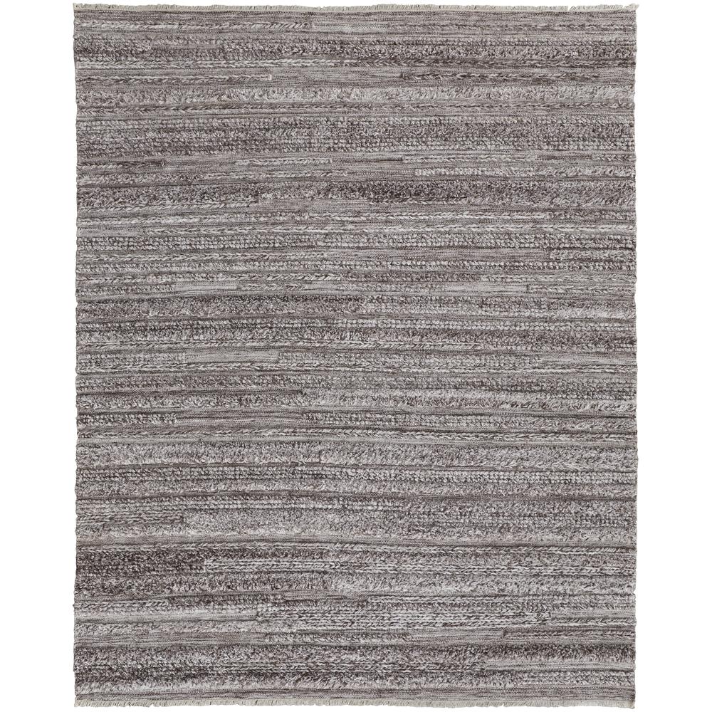 Alden Contemporary Bohemian Shag Rug, Ivory/Rustic Brown, 2ft x 3ft Area Rug, ALD8637FBRN000P00. Picture 2