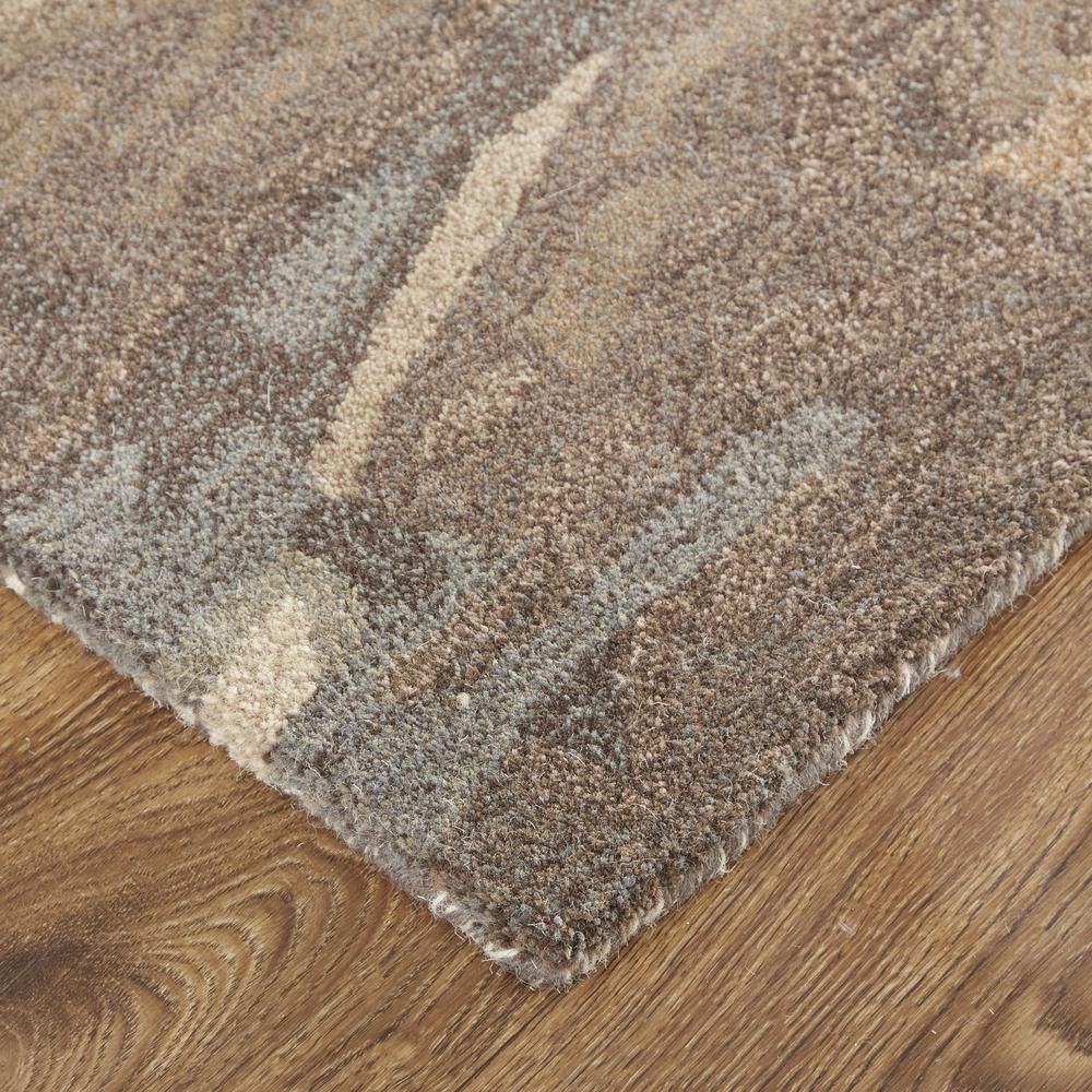 Amira Contemporary WatercolorAccent Rug, Biscuit Tan/Morel Brown, 2ft x 3ft, AMI8632FBRN000P00. Picture 3