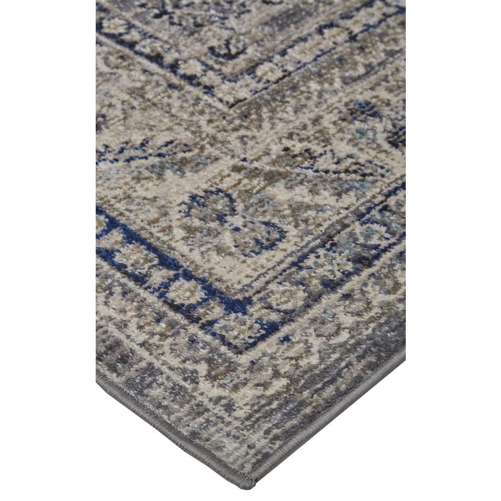 Bellini Vintage Bohemian Rug, Gray/Blue/Beige, 7ft - 10in x 110in Area Rug, I78I3136GRYBLUGCT. Picture 3