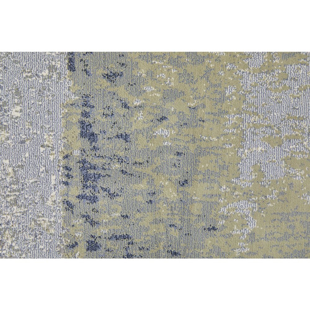 Clio Modern Abstract, Blue/Green/Ivory, 2'-9" x 7'-10" RUNNER Runner. Picture 6