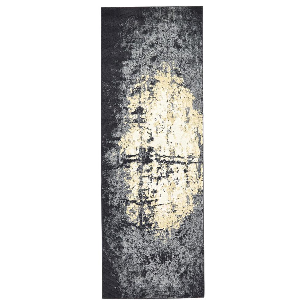 Bleecker Watercolor Effect Rug, Deep Gray/Straw Gold, 2ft-10in x 7ft-10in, Runner, 6173590FCHL000I71. Picture 2