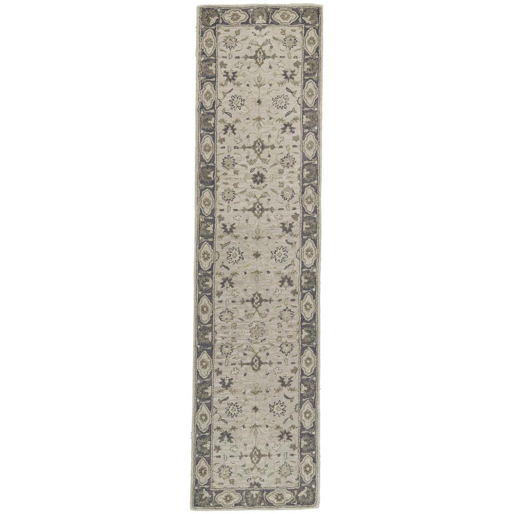 Eaton Traditional Persian Wool Rug, Gray/Beige, 2ft-6in x 10ft, Runner, 6548399FGRY000I10. Picture 1