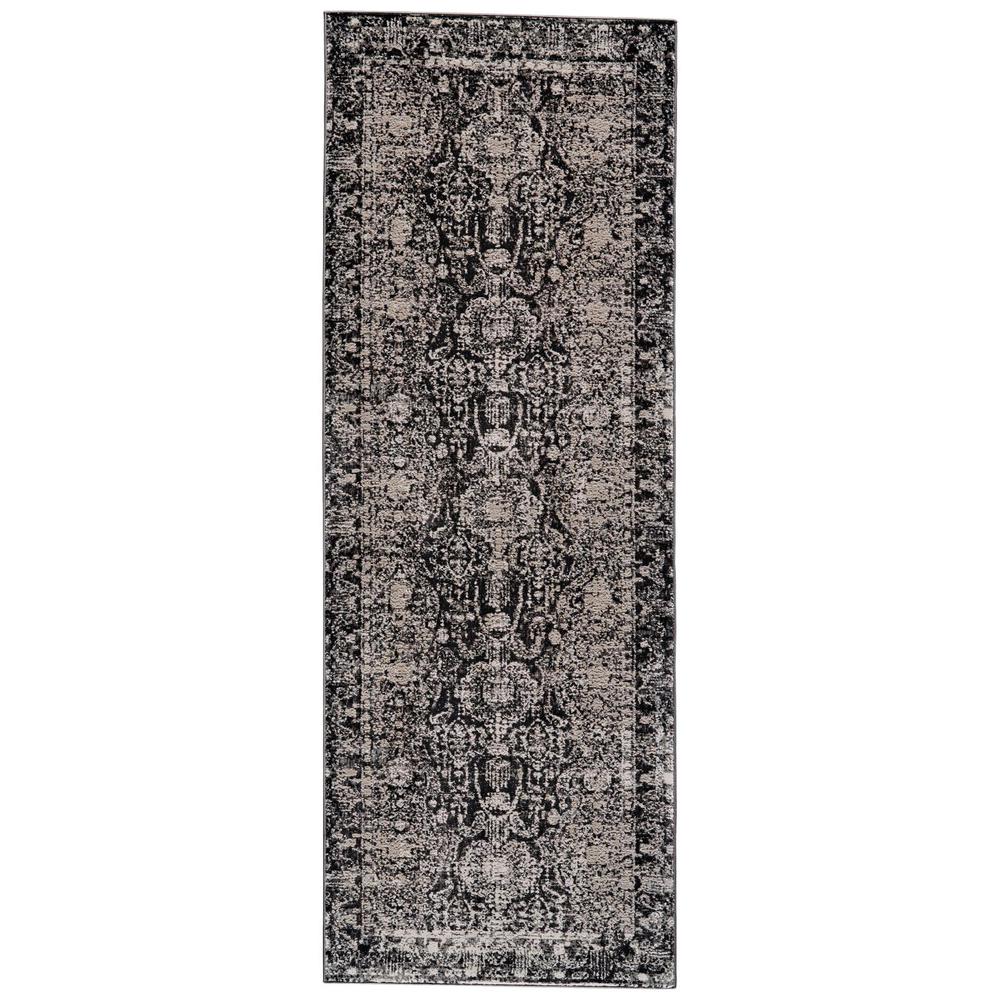 Prasad Distressed Ornamental Rug, Charcoal/Ivory, 2ft-10in x 7ft-10in, Runner, 6703680FCHLGRYI71. Picture 1