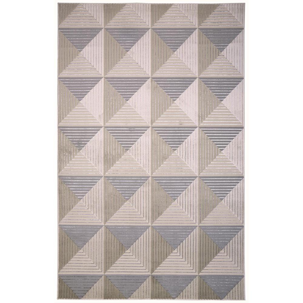 Micah Architectural Inspired Rug, Silver/Bone, 10ft x 13ft - 2in Area Rug, 6943044FBGEGRYH13. Picture 2