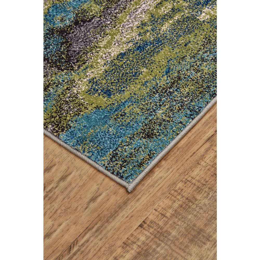 Brixton Contemporary Oil Slick Rug, Teal Blue/Green, 5ft x 8ft Area Rug, 6163606FAUR000E10. Picture 3