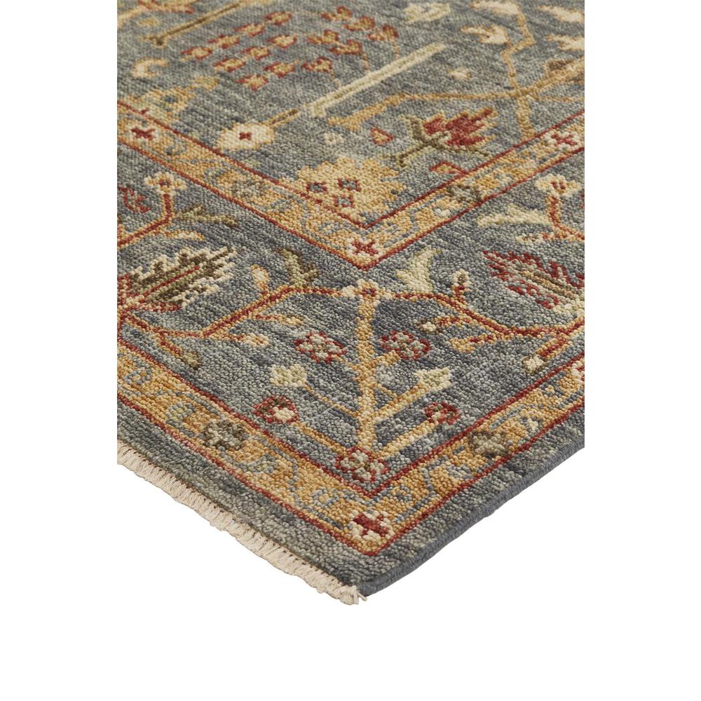 Carrington Traditional Oushak Rug, Flora/Fauna, Blue/Rust, 8ft-6in x 11ft-6in Area Rug, 9826499FBLURSTG50. Picture 3