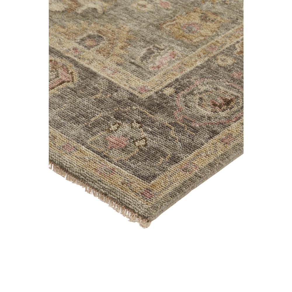 Carrington Traditional Oushak Area Rug, Geo Floral, Gray/Pink, 8ft-6in x 11ft-6in, 9826504FGRYPNKG50. Picture 3