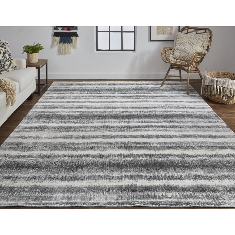 Mackay Handwoven Graident Rug, Charcoal Gray, 2ft x 3ft Area Rug, MKY8824FCHL000P00. The main picture.