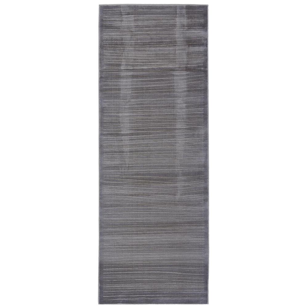 Melina Modern Contemporary Runner, Night Blue/Silver Gray, 2ft-10in x 7ft-10in, 7143398FSTEWHTI71. Picture 1