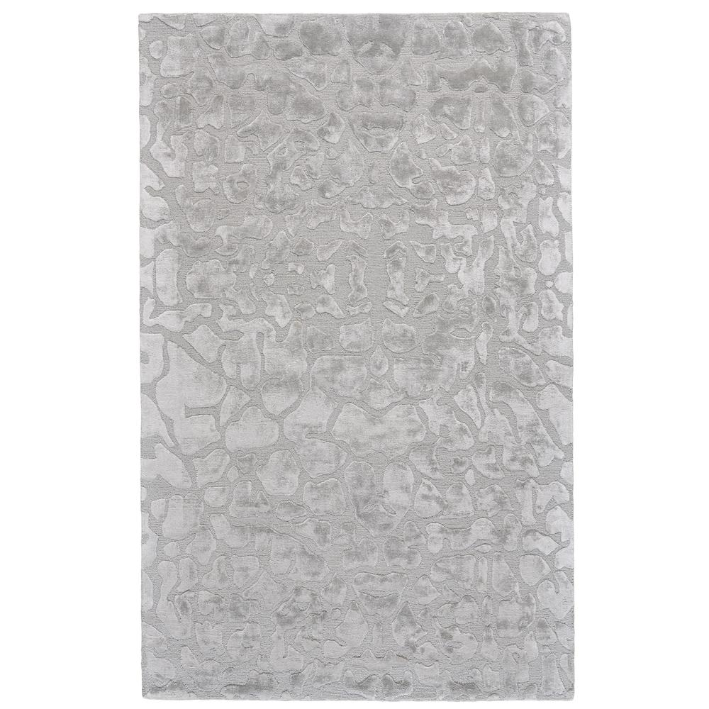 Mali Lustrous Tufted Abstract Rug, Silver Gray, 2ft x 3ft Accent Rug, 7178629FALL000P00. Picture 2