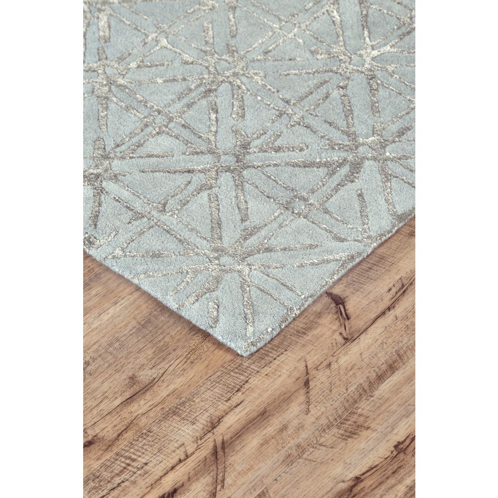 Manoa Tufted Lattice Wool Rug, Cloud Blue/Sky Gray, 2ft x 3ft Accent Rug, 7188353FBLUBGEP00. Picture 3