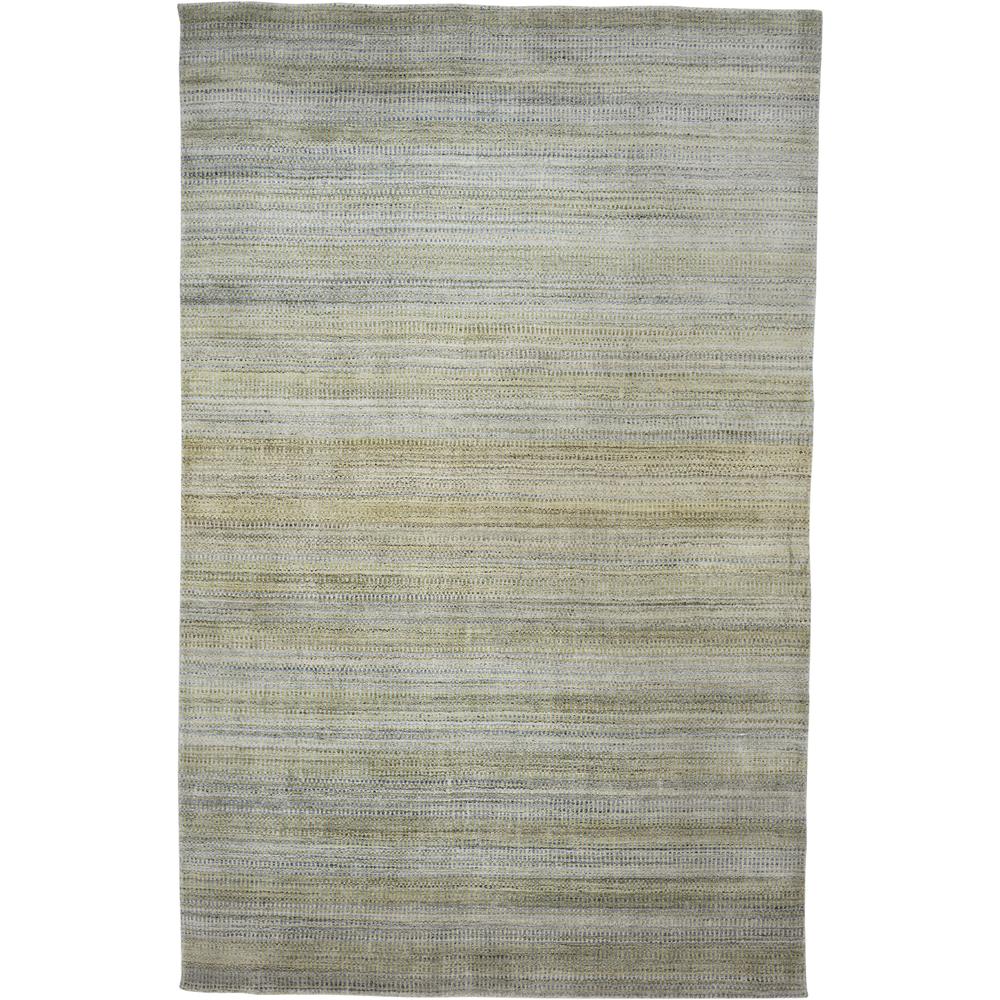 Milan Ombre Striped Rug, Sage Green/Misty Blue, 2ft x 3ft Accent Rug, 7346488FGRN000P00. Picture 2