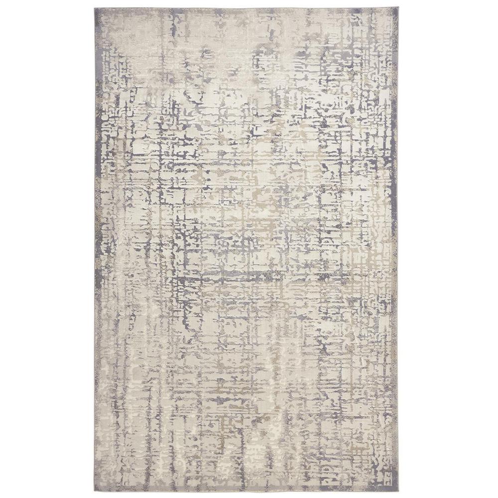 Waldor Distressed Absrtract Area Rug, Ivory Birch/Beige/Gray, 10ft x 13ft-2in, 7353683FBGE000H13. Picture 2