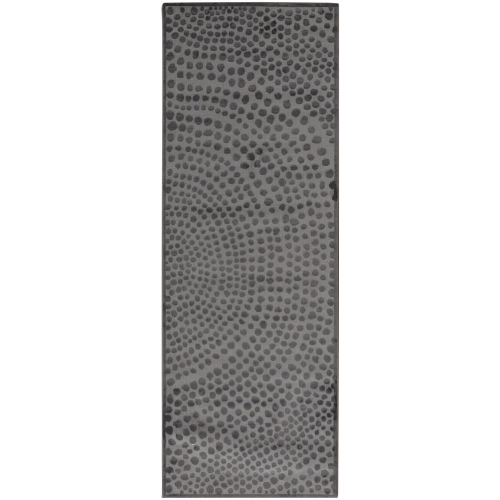 Gaspar Modern Dotted Texture Rug, Dark Silver Gray, 2ft - 10in x 8ft, Runner, 7873835FCASDGYI1C. Picture 2