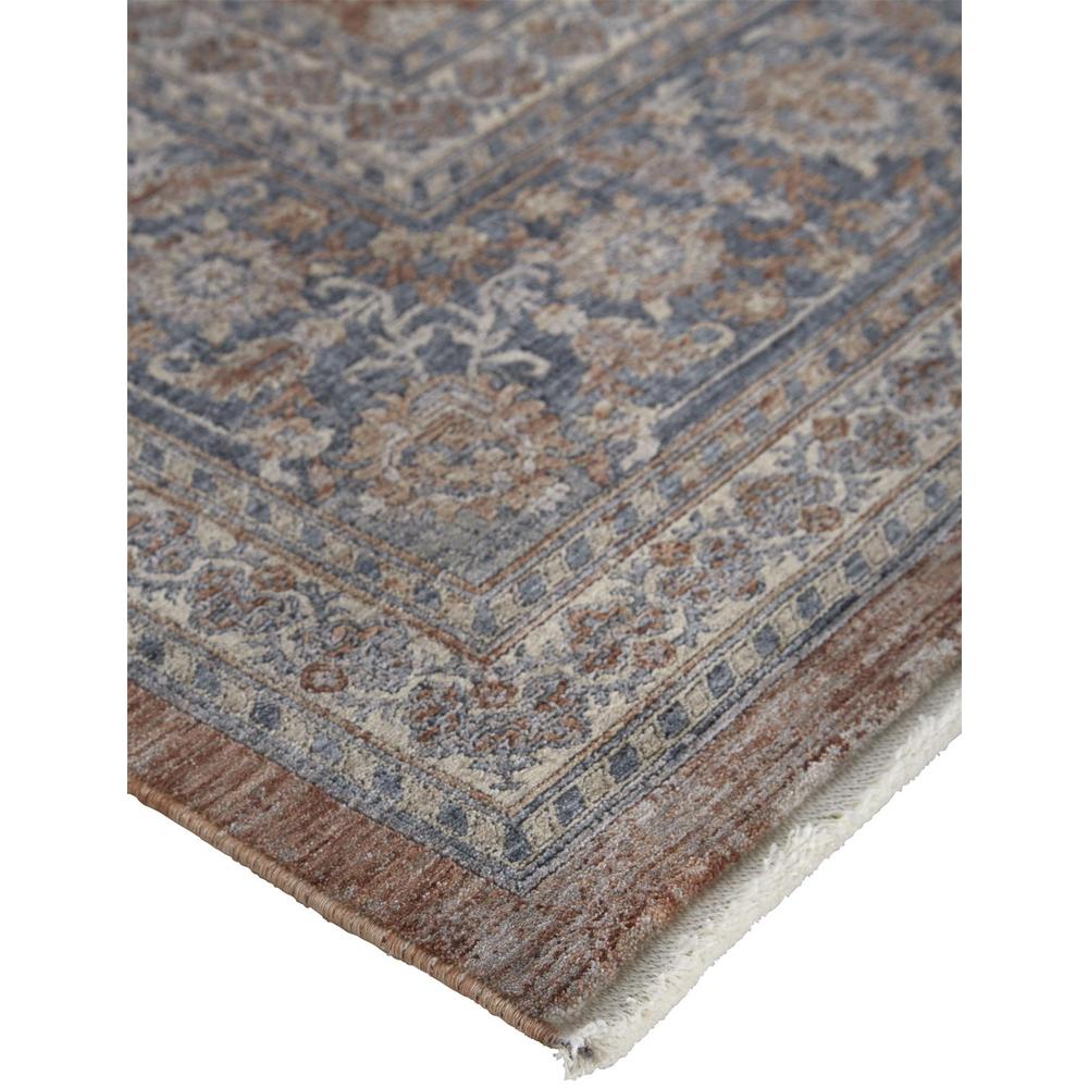 Marquette Rustic Persian Farmhouse Area Rug, Rust/Aegean Blue, 6ft-7in x 9ft-10in, MRQ3761FRSTBLUF06. Picture 3