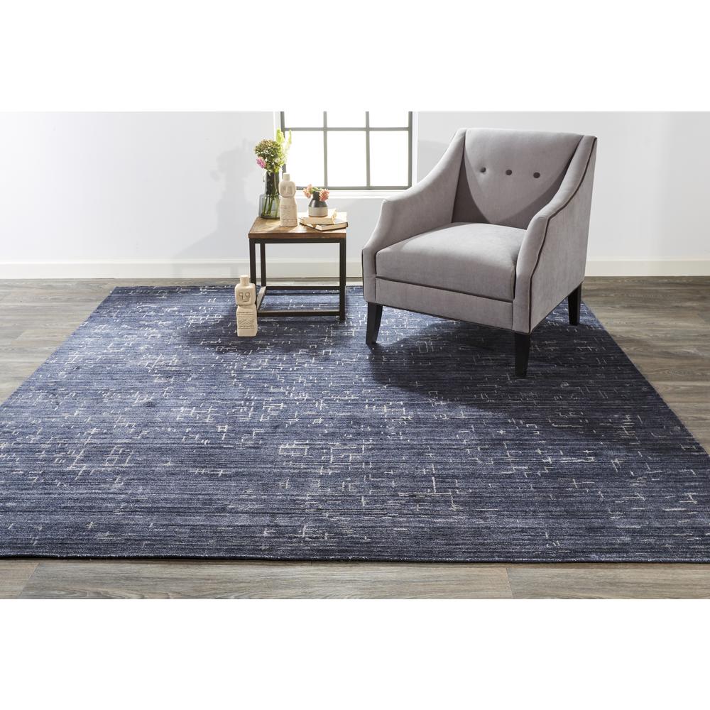 Lennox Modern Abstract Minimalist Rug, Navy Blue, 2ft x 3ft Accent Rug, 8028694FNVY000P00. Picture 1