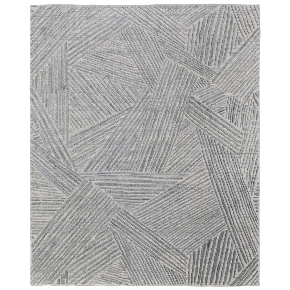 Elias Modern Abstract, Green/Ivory/Tan, 2' x 3' Accent Rug. Picture 1