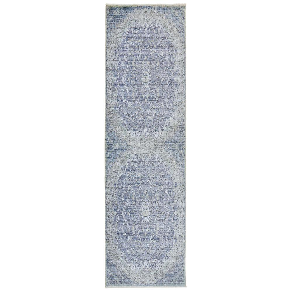 Cecily Luxury Distressed, Country Blue/Gray Mist, 2ft-3in x 8ft, Runner, 8573572FBLUTQSI27. Picture 2