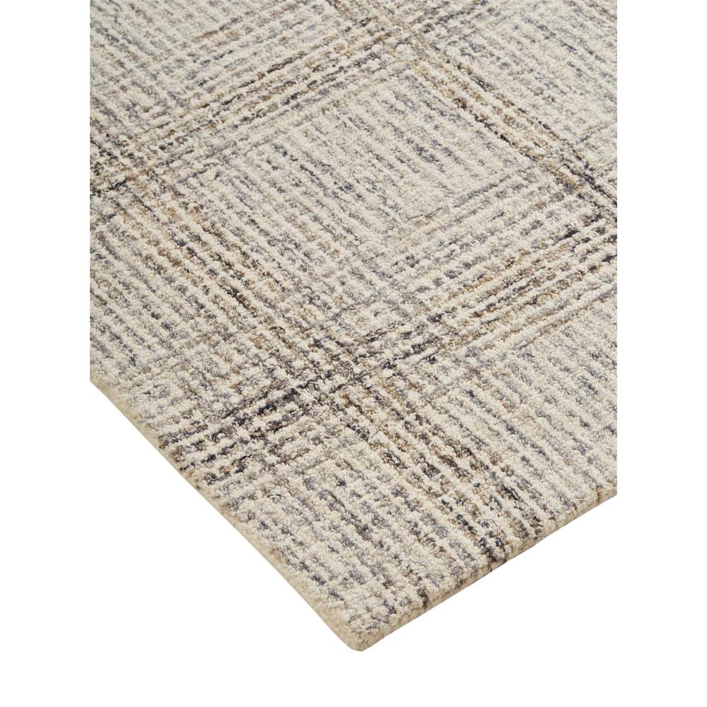Belfort Modern Minimalist Rug, Abstract Plaid, Gray, 2ft x 3ft Accent Rug, 8698668FGRY000P00. Picture 3