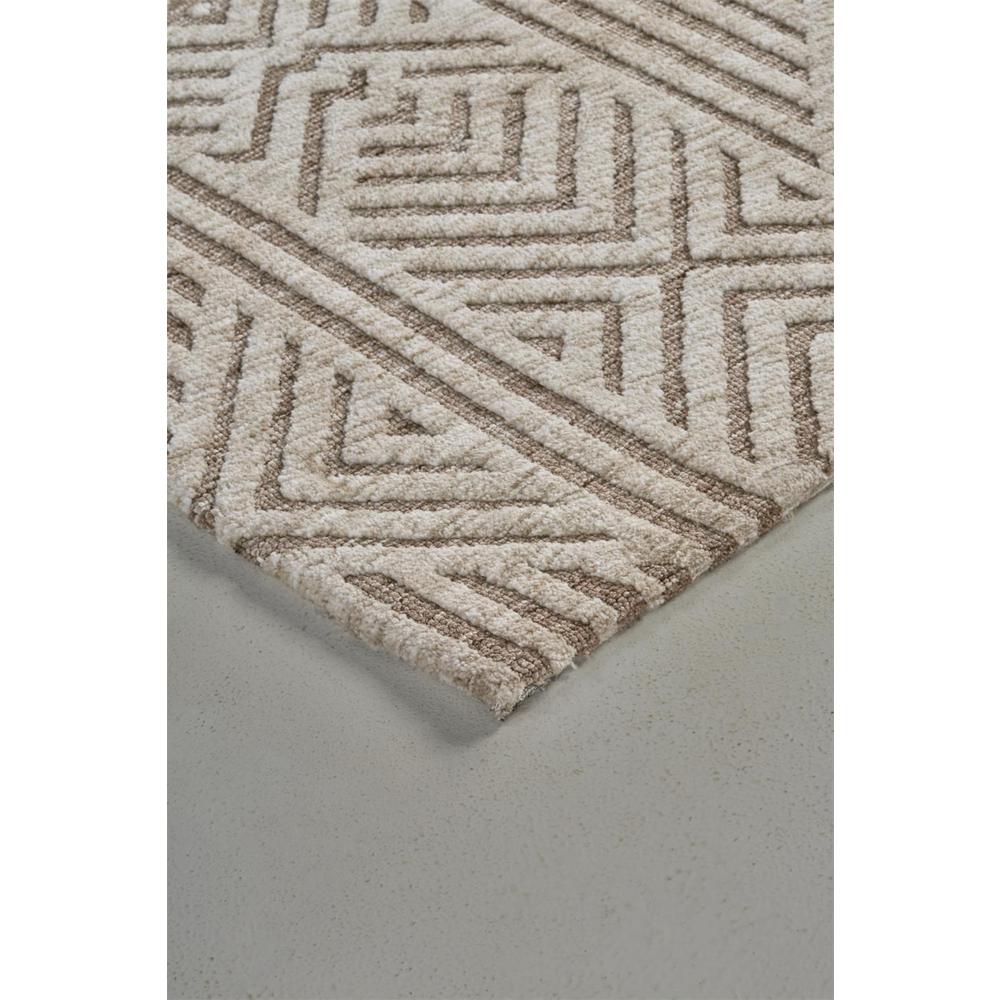 Colton Modern Diamond Art Deco Rug, Sand/Natural Tan, 2ft x 3ft Accent Rug, 8748791FBRN000P00. Picture 3