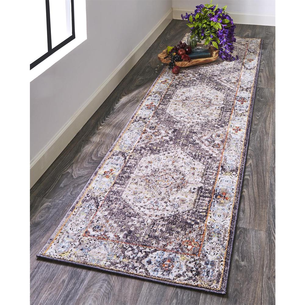 Armant Bohemian Space-dyed, 3907F, Charcoal/Multi, 2ft - 3in x 7ft - 9in, Runner, 8803907FCHLMLTI4B. Picture 1