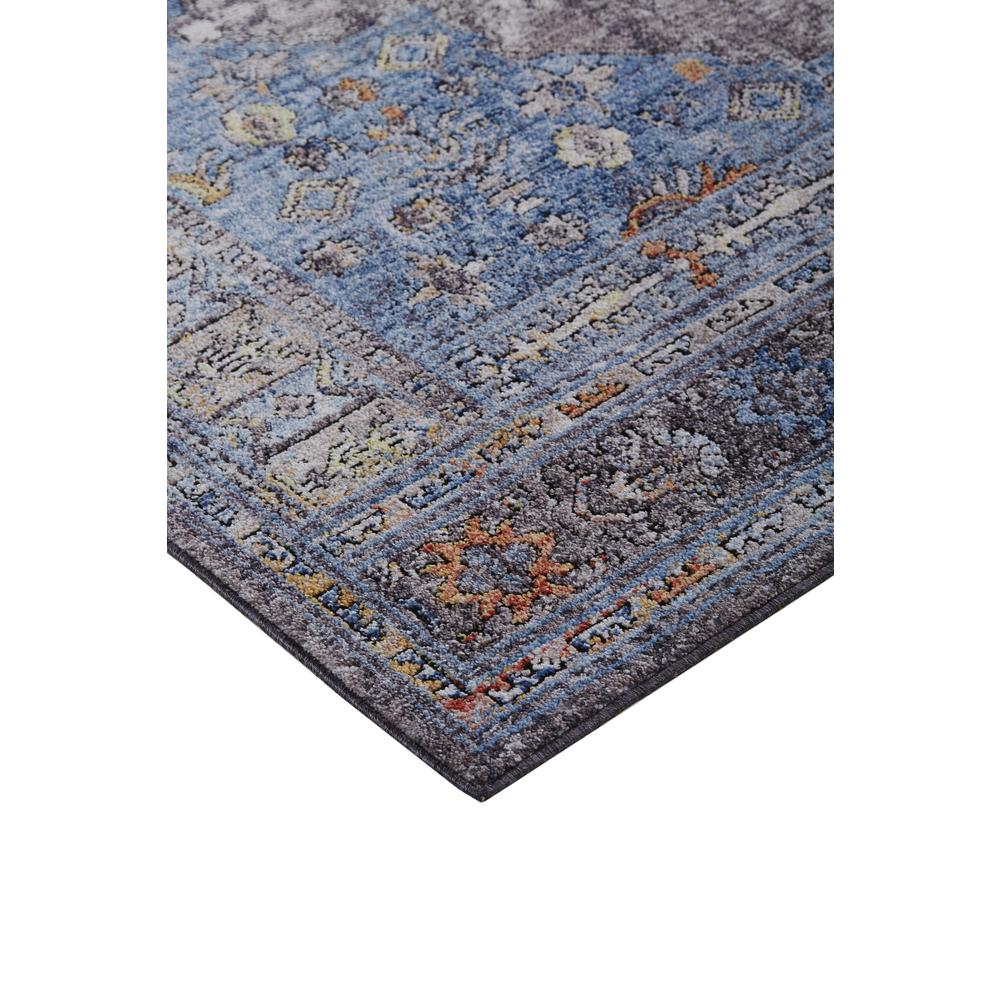 Armant Medallion Space-dyed Rug, Azure Blue/Light Gray, 2ft x 3ft Accent Rug, 8803912FBLUMLTP00. Picture 3