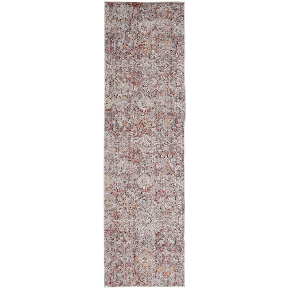 Armant Bohemian Space-dyed Ornamental Runner, Pink/Gray, 2ft - 3in x 7ft - 9in, 8803946FPNKGRYI4B. Picture 2
