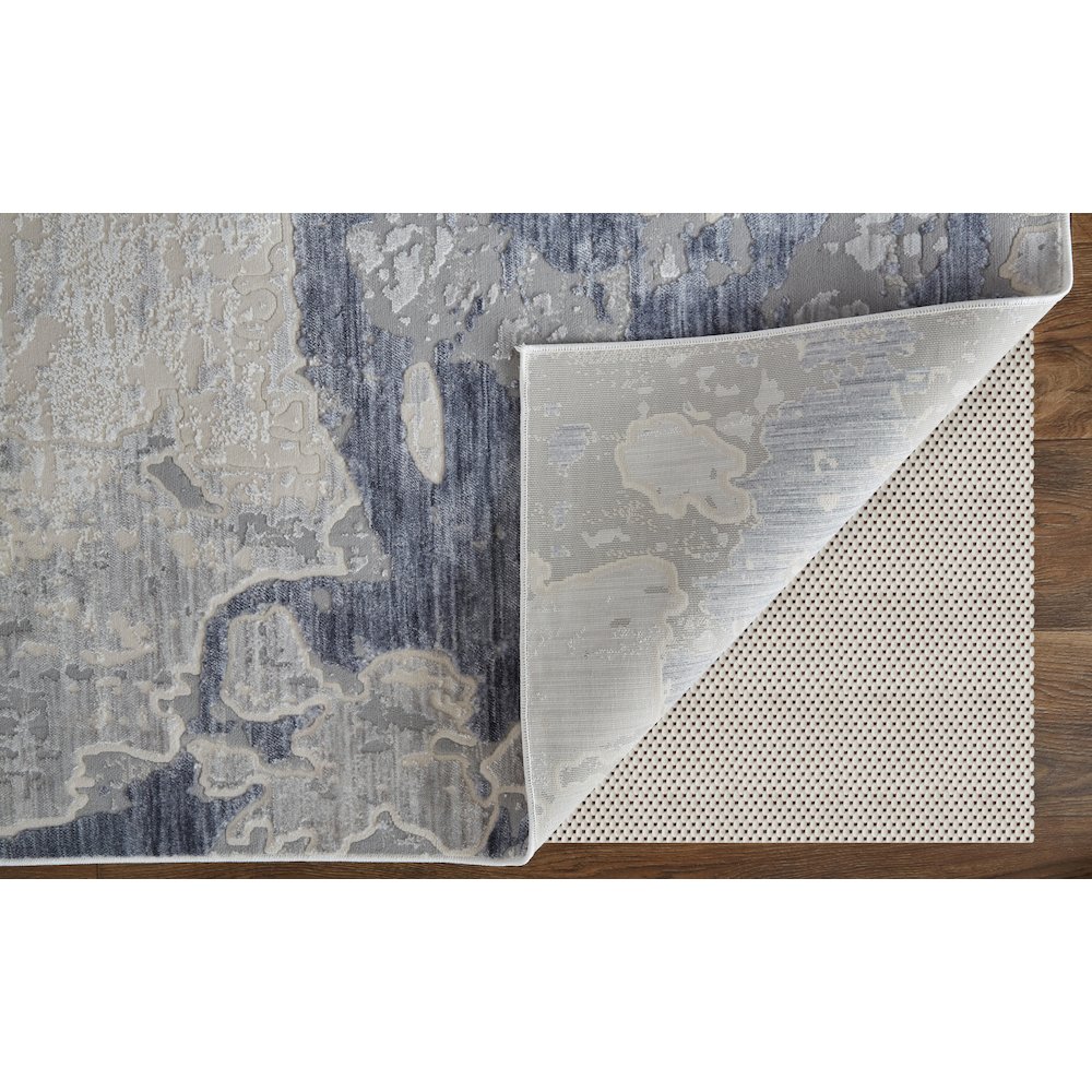 Laina Transitional Abstract, Ivory/Blue, 3' x 10' Runner. Picture 4