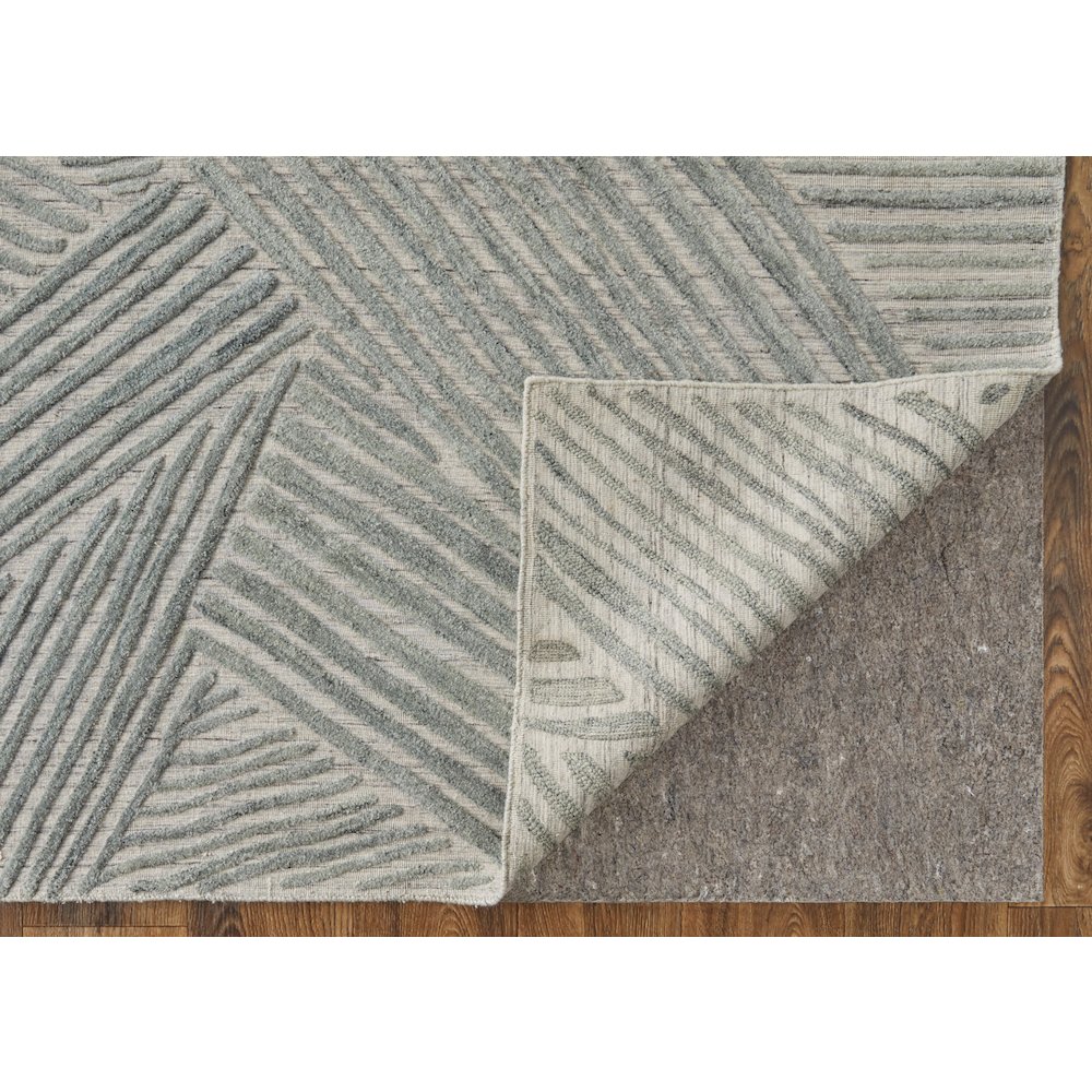 Elias Modern Abstract, Green/Ivory/Tan, 2' x 3' Accent Rug. Picture 4