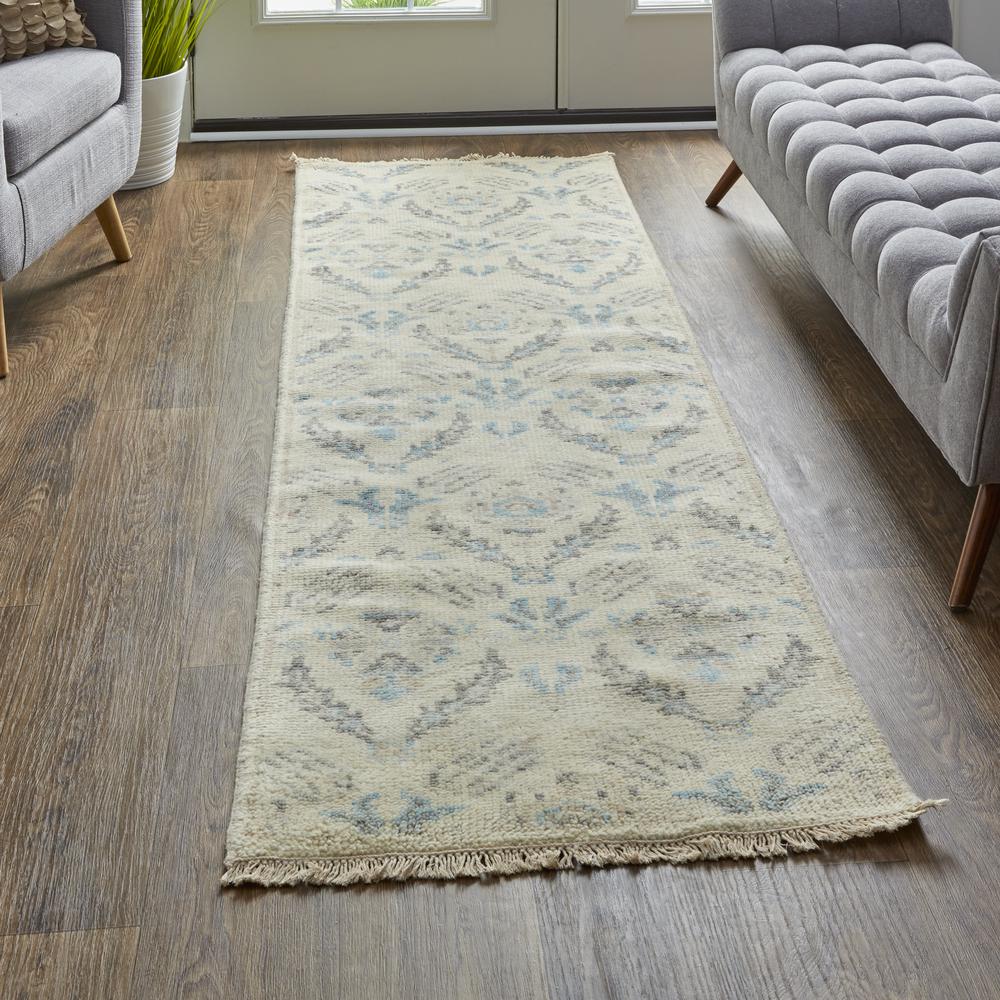 Beall Luxury Wool Rug, Arts and Crafts, Beige, 2ft - 6in x 8ft, Runner, BEA6711FBGE000I68. Picture 1