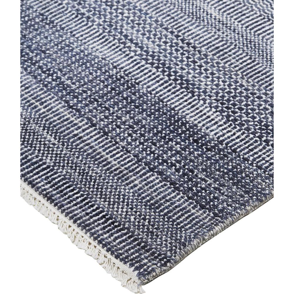 Janson Classic Striped Rug, Navy Blue/Silver Gray, 2ft x 3ft Accent Rug, I92I6062NVYSLVP00. Picture 2