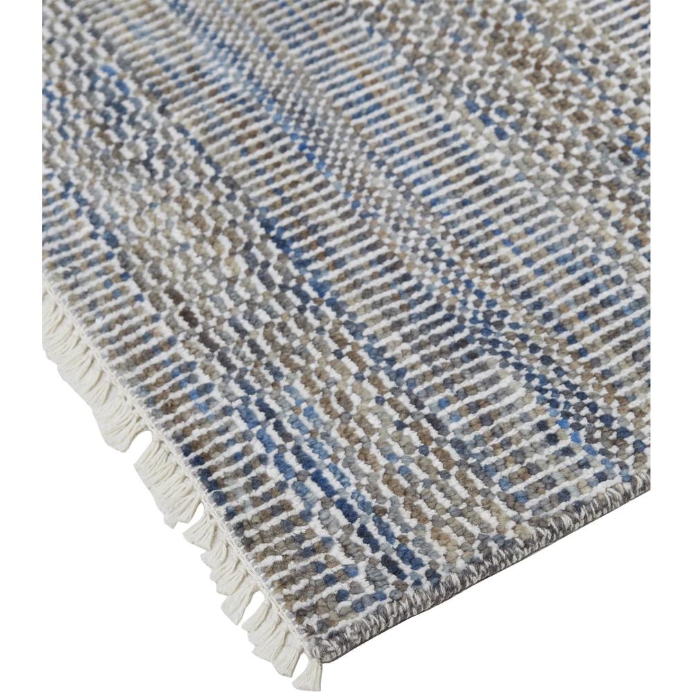 Janson Classic Striped Rug, Warm Gray/Bright Blue, 2ft x 3ft Accent Rug, I92I6064BLU000P00. Picture 2