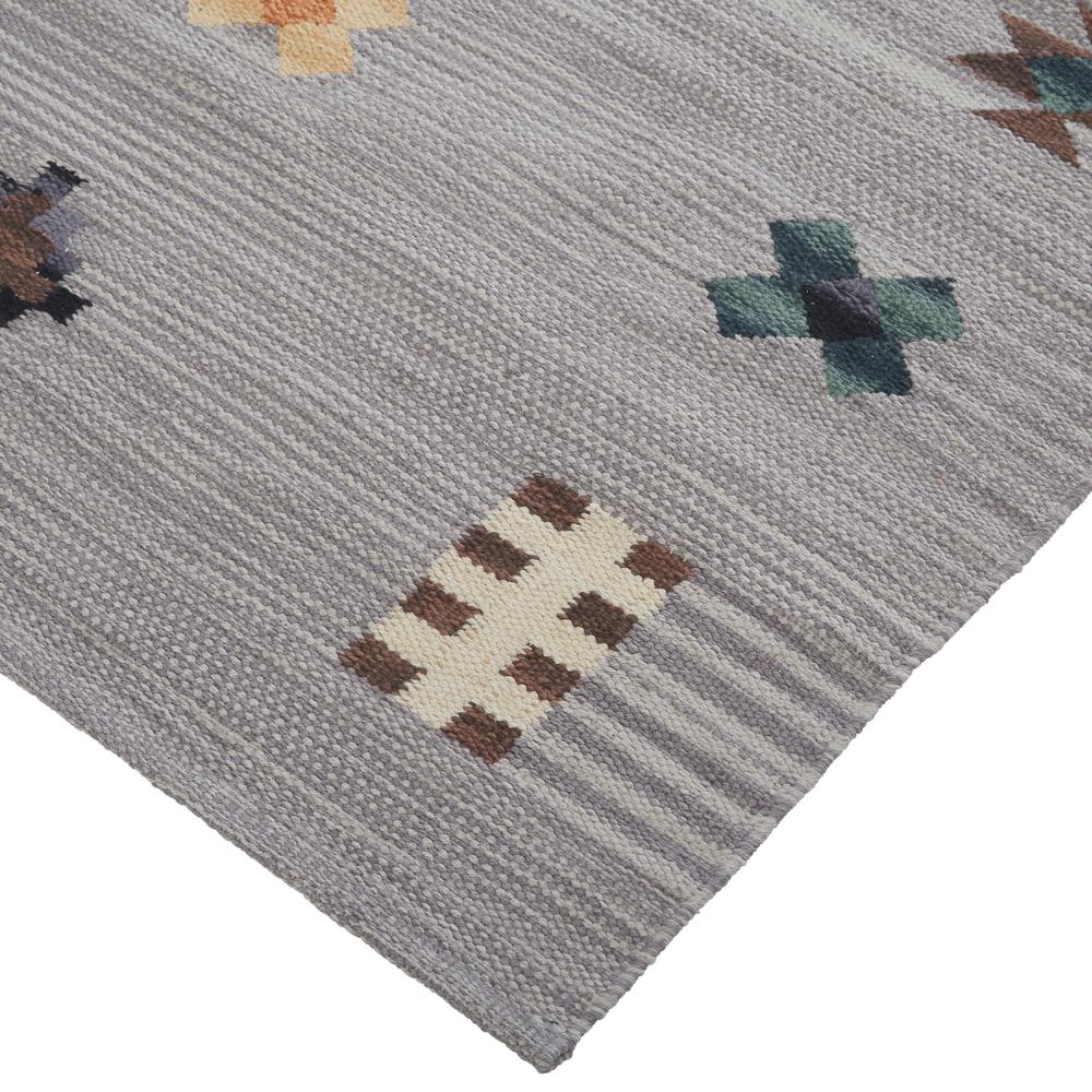 Dharma Southwestern Flatweave Rug, Warm Gray/Saffron, 4ft x 6ft Area Rug, I94R0763GRY000C00. Picture 3
