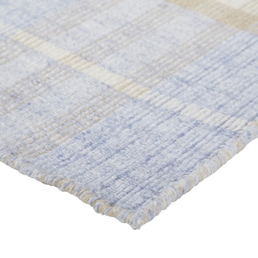 Jemma Soft Casual Plaid, Handmade, Ice Blue/Latte Tan, 2ft - 6in x 8ft, Runner, I96R8054GRYMLTI6A. Picture 3
