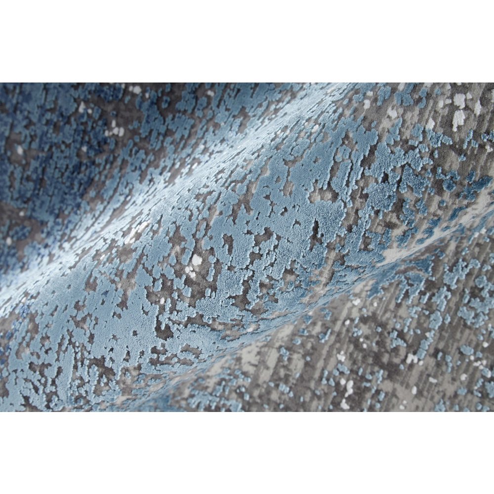 Cadiz Modern Abstract, Blue/Gray/Silver, 4'-10" x 7'-10" Area Rug. Picture 4