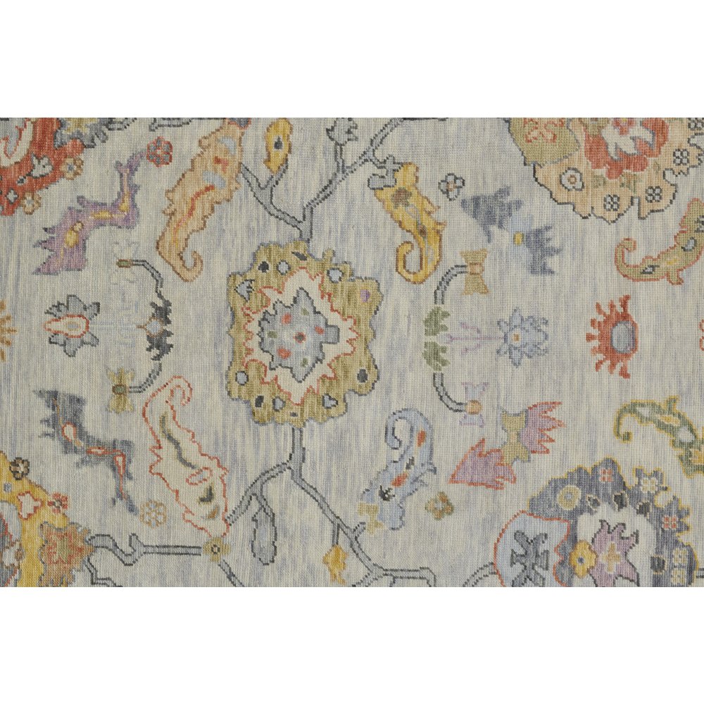 Karina Traditional Persian, Gray/Yellow/Red, 2' x 3' Accent Rug. Picture 5