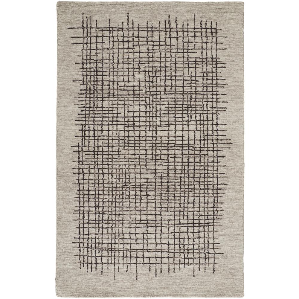 Maddox Modern Tufted Architectural Rug, Light Taupe/Brown, 3ft-6in x 5ft-6in, MDX8630FBGEBRNC50. Picture 2