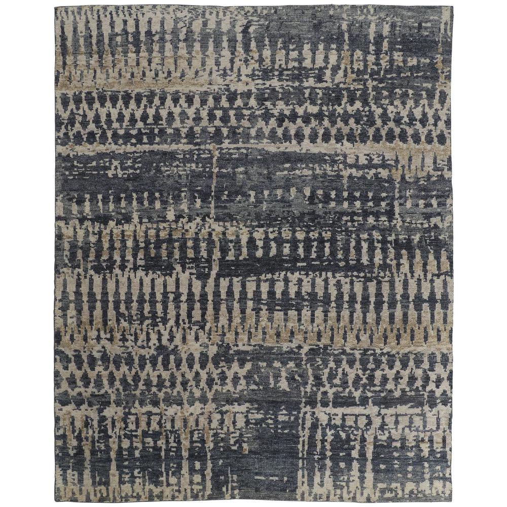 Palomar Luxe Hand Knot Abstract Accent Rug, Denim Blue, 2ft x 3ft, PAL6632FBLU000P00. Picture 2