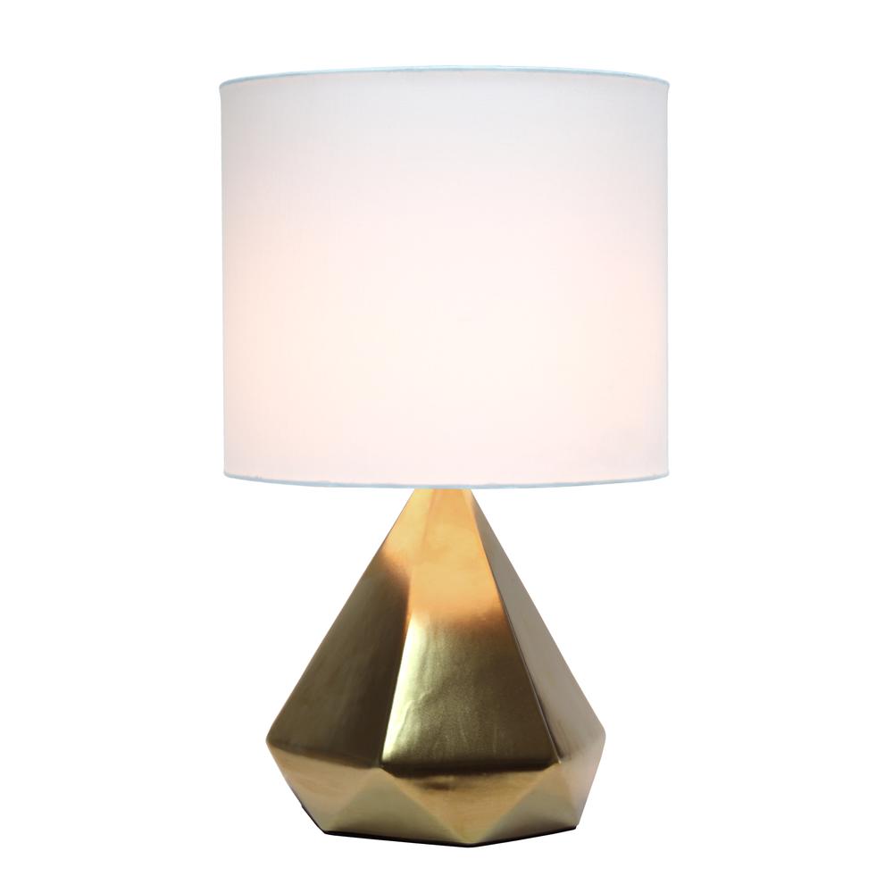Solid Pyramid Table Lamp, Gold. Picture 2