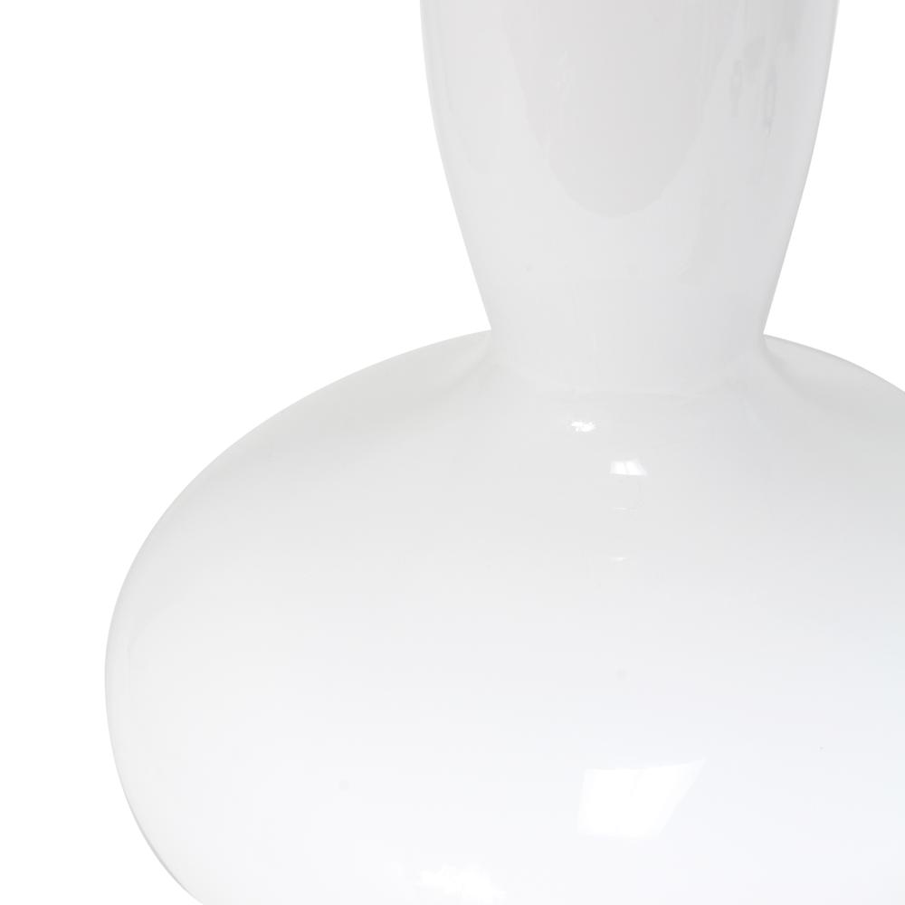 Glass Dollop Table Lamp with White Fabric Shade, White. Picture 12