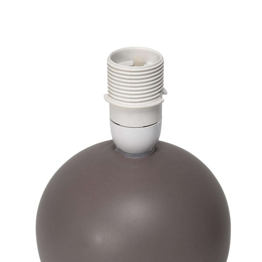Mini Ceramic Globe Table Lamp 2 Pack Set, Gray. Picture 8