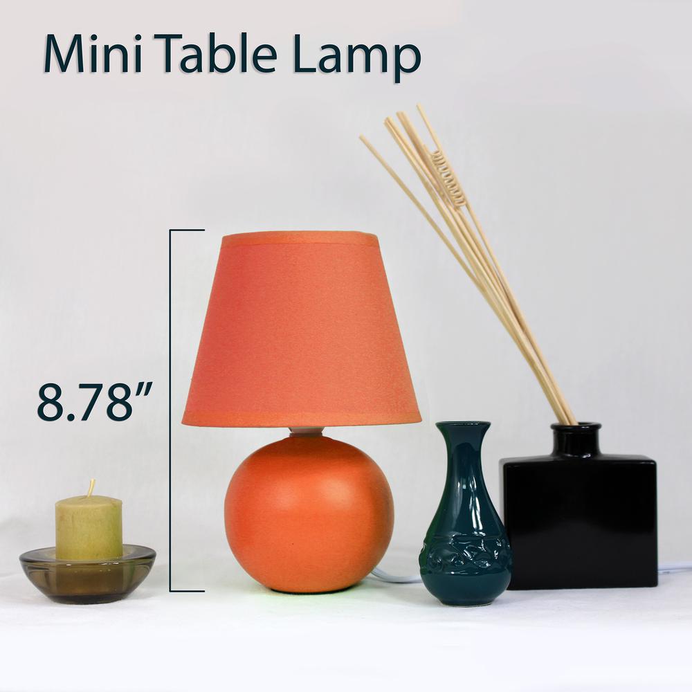 Mini Ceramic Globe Table Lamp 2 Pack Set. Picture 4