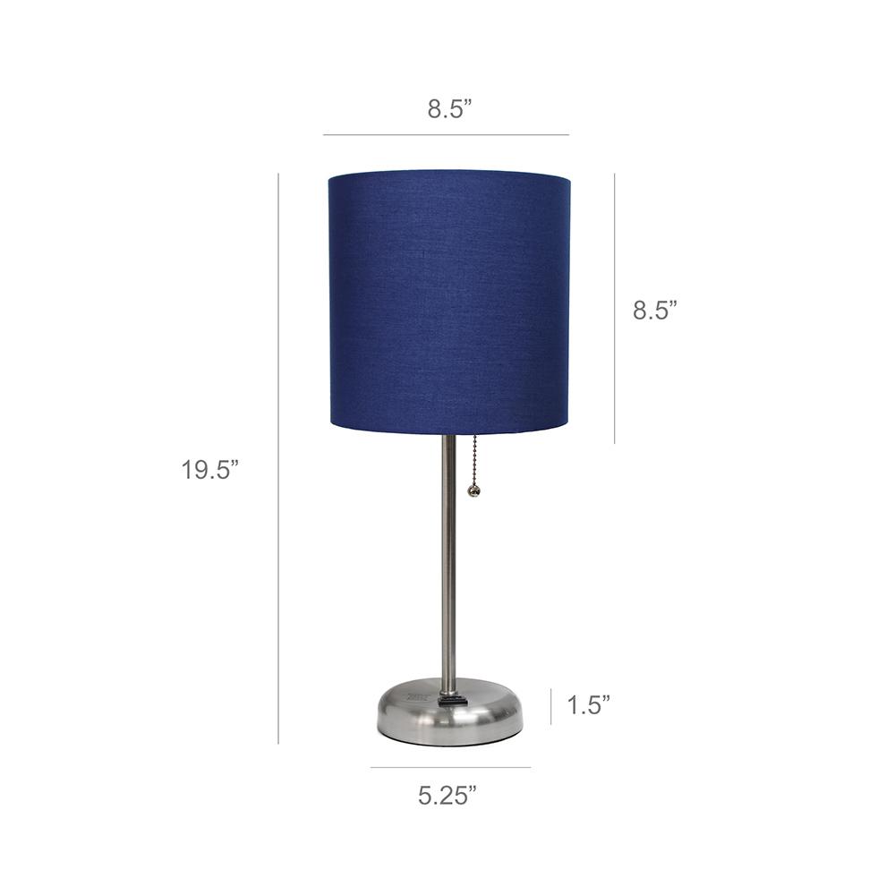 Stick Lamp with Charging Outlet and Fabric Shade. Picture 11