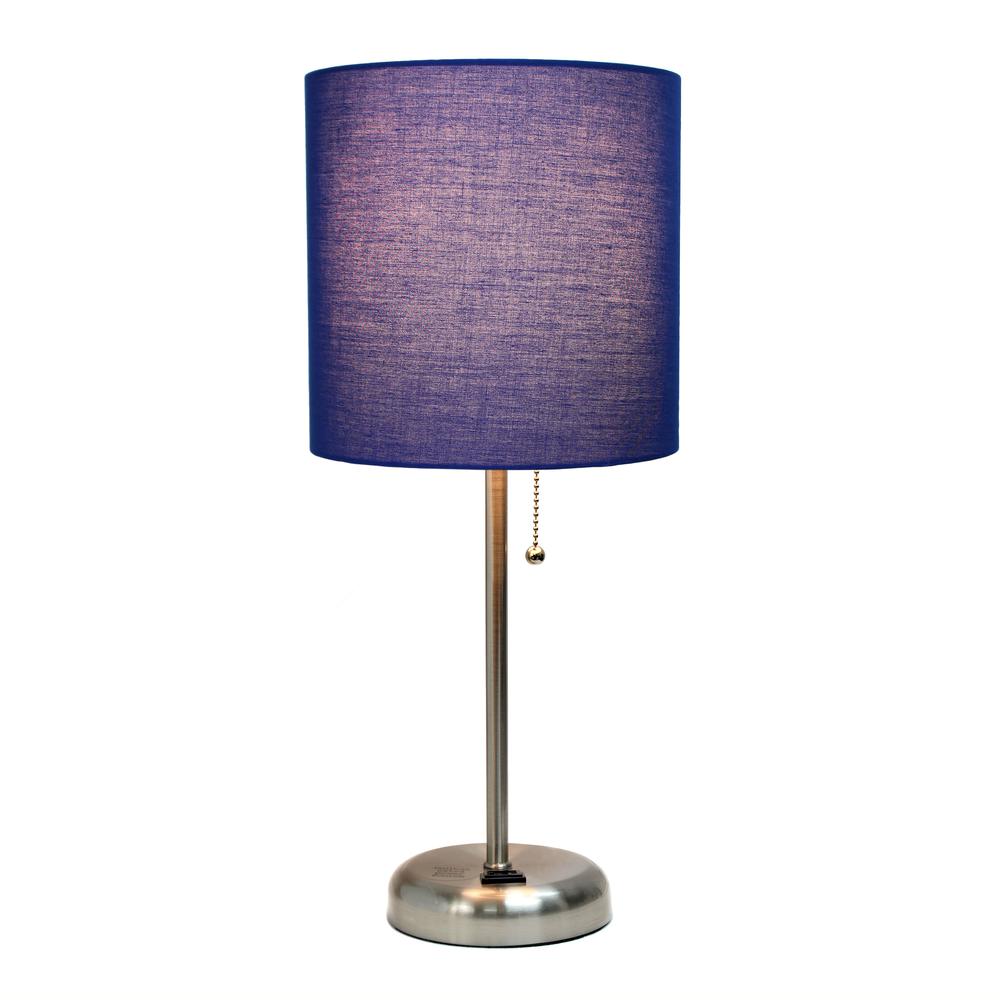 Stick Lamp with Charging Outlet and Fabric Shade. Picture 14